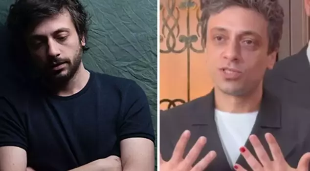 Famous actor Onur Ünsal's nail polish statement.