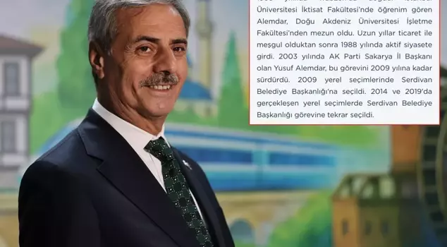 Denial from the university regarding Yusuf Alemdar's biography: He did not graduate from us.