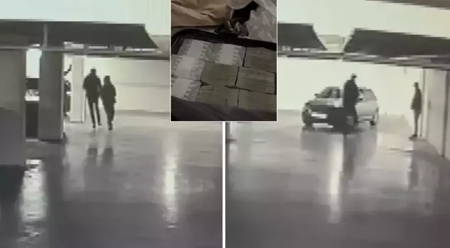 The camera footage of the 30 million dollar robbery has emerged.