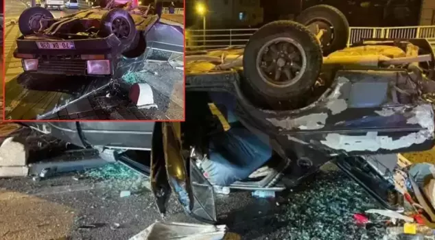 The person escaped unscathed from the wrecked vehicle in the accident.