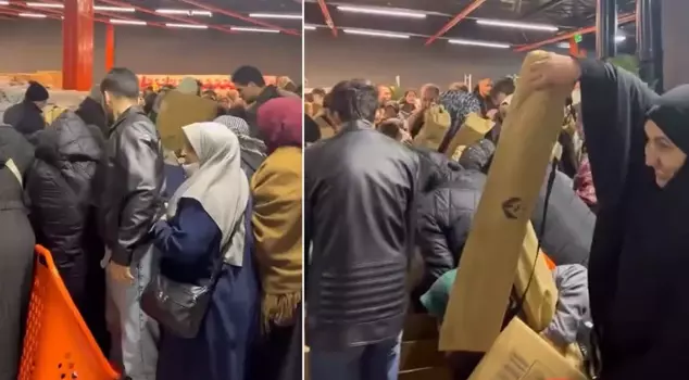 The products in the newly opened store were sold at such a price that people trampled over each other.