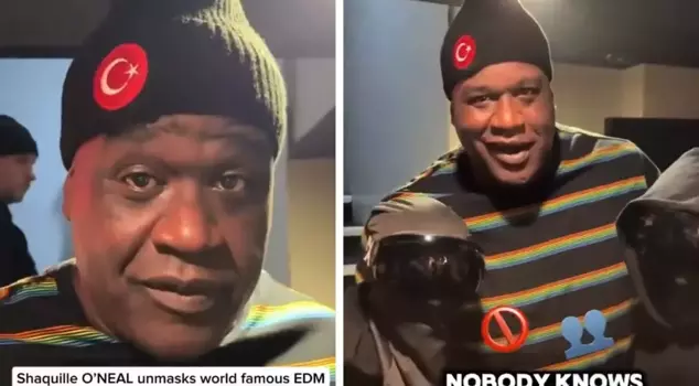 Shaquille O'Neal, who played basketball with President Erdoğan, shared a video wearing a hat with the Turkish flag.