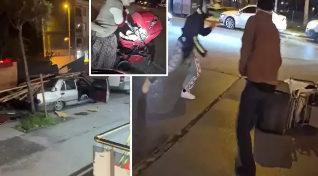 Strong winds were effective in some districts of Istanbul.