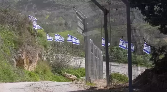 They are not staying calm! They hung up Israeli flags.