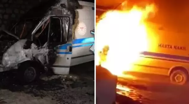 The ambulance burned fiercely, preventing a disaster: A great act of heroism.