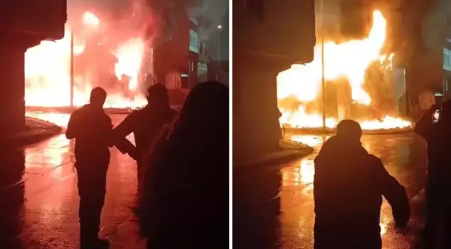 A four-story textile factory burned down in Bağcılar.