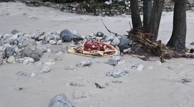 A person swept away by floodwaters in Denizli was found dead.