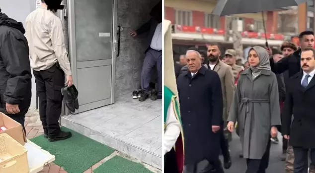 The footage of the district governor making the police carry an umbrella has drawn reactions.