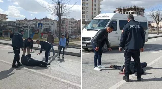 The pedestrian hit by the minibus was thrown 32 meters forward.