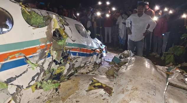 An ambulance plane carrying 7 people crashed in India.