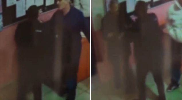 هاجم على مديري مدرستين في آن واحد! تلك اللحظات كانت على الكاميرات