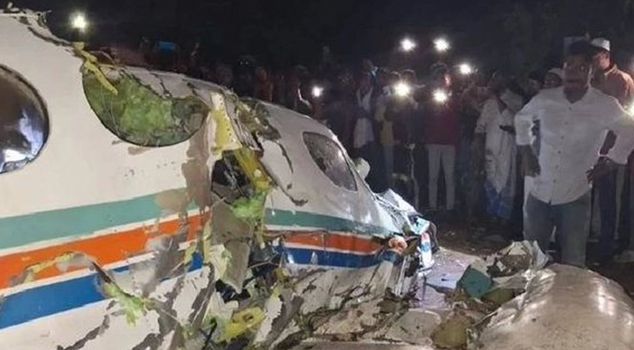 An ambulance plane crashed in India! There are no survivors.