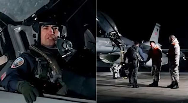 An F-16 crashed in Balıkesir, and this image remains of the martyr pilot.