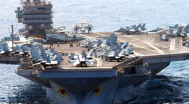 Missile attack from Iran to Abraham Lincoln.