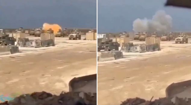 The reaction of the US soldier who saw the base being hit: That was my truck, man.