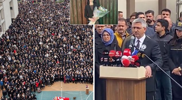 Protest shock at Fatma teacher's funeral: She struggled to deliver her speech.