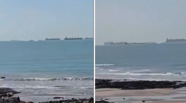 طوابير السفن بطول كيلومترات في مضيق هرمز