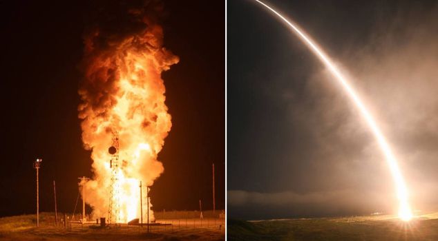Intercontinental ballistic missile test on the 6th day of the war from the USA.