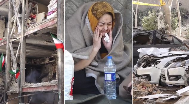 The destruction in Tehran was captured like this.