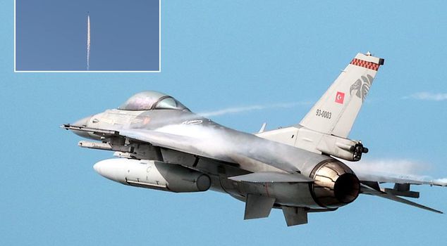 Hands on alert! Turkish jets have gone on alert at the border.