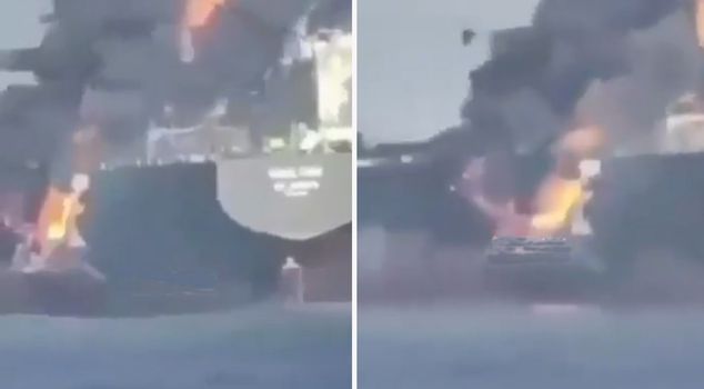 Iran fired on a ship attempting to pass through the Strait of Hormuz.