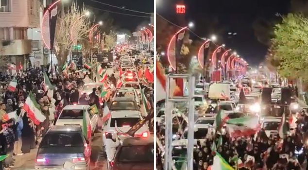 Iranians took to the streets to protest against the US and Israel.