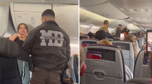The passenger who did not heed the warnings was removed from the plane.