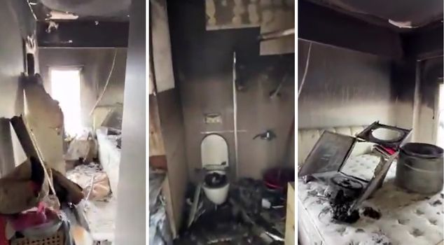 انفجر مجفف الملابس في إسطنبول، وتحولت الشقة إلى ساحة معركة.