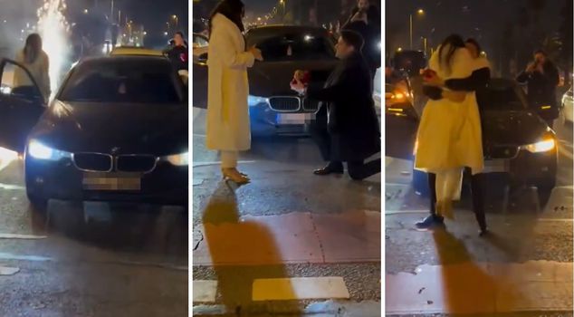 The marriage proposal that disrupted traffic in Istanbul drew reactions.