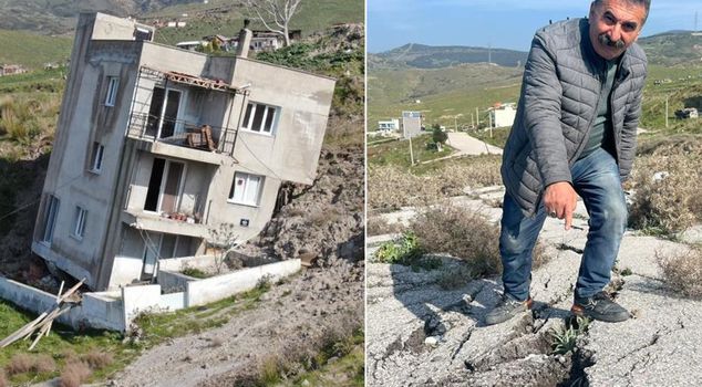 الجبل يبتلع الحي! 14 منزلاً انهار، وتغير مسار الطريق.