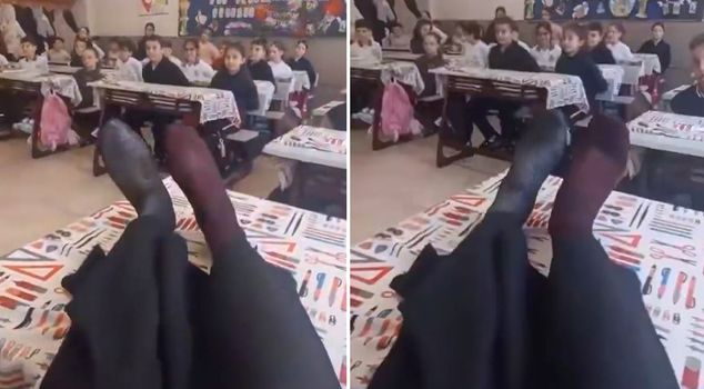 Посмотрите на видео, снятое в школе: Когда пришла реакция, им пришлось удалить.