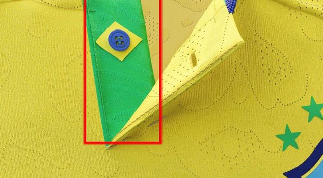 Look at the design of Brazil's World Cup jersey.