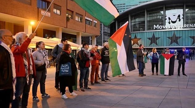 Shock protest against Israel before the Real Madrid match in Spain.
