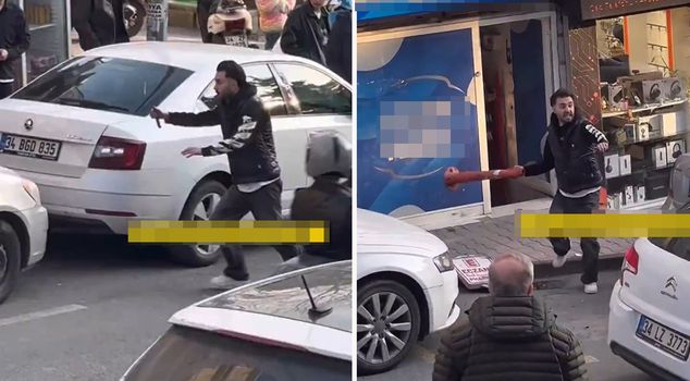 He tried to attack anyone who came in front of him with the knife he had.