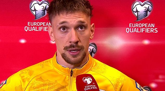 Romanian goalkeeper Radu couldn't shake off the shock of the goal scored by Turkey.