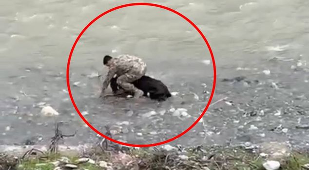 The main character is a police officer: The footage shot in Siirt has made headlines in Turkey.