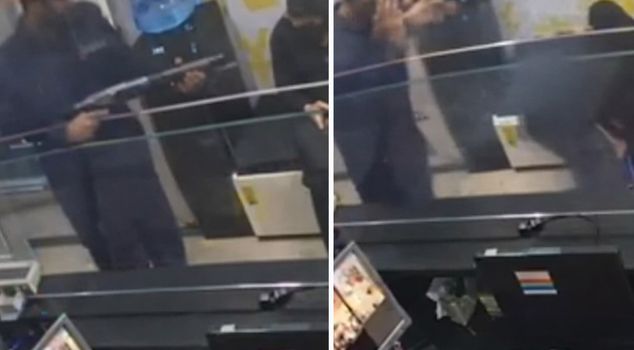 The security guard playing with his weapon shot the customer.