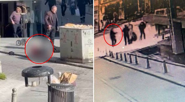 Момент убийства курьера на улице запечатлен на камеру.