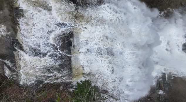 It was formed by a fault line, and it swelled with the last rains.