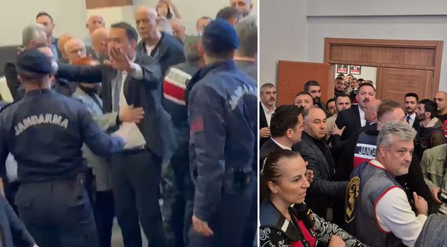 The provincial council got chaotic during the presidential election, and gendarmerie was called to the hall.