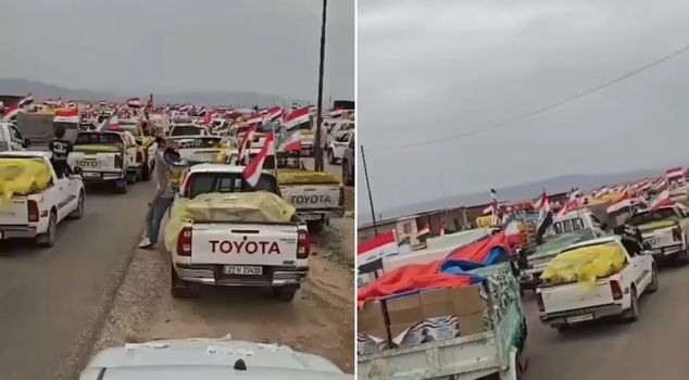 Помощь из Ирака! Автомобили стремительно направляются в Иран.