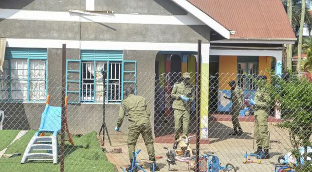 Four children were killed in an attack with a machete at a kindergarten in Uganda.