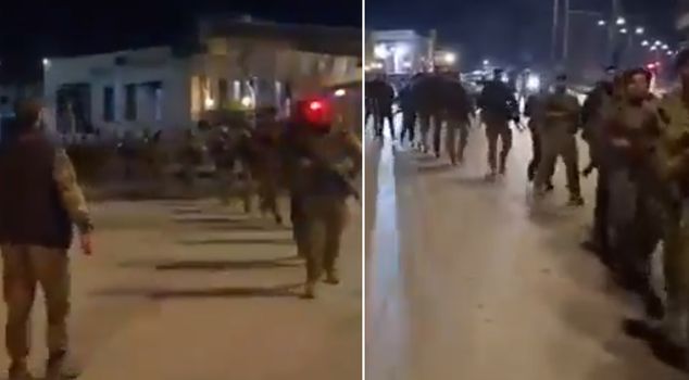 جيش سوريا يقوم بمسيرة لافتة: غزة هو شعارنا، العدو نحن قادمون إليك