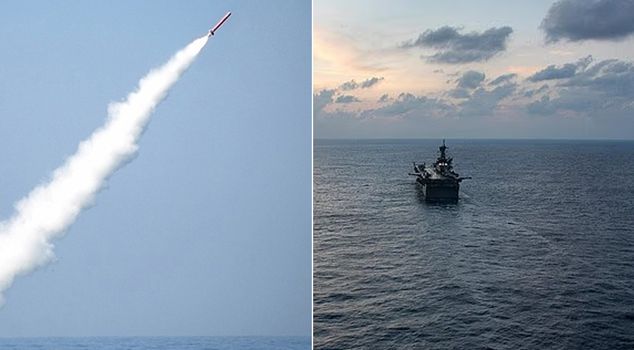 Целевым объектом стал американский десантный корабль на 5000 человек! Хотя они отступили.