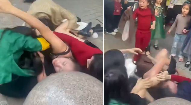 Fight in the kindergarten! 5 mothers got into a brawl, children cried in fear.