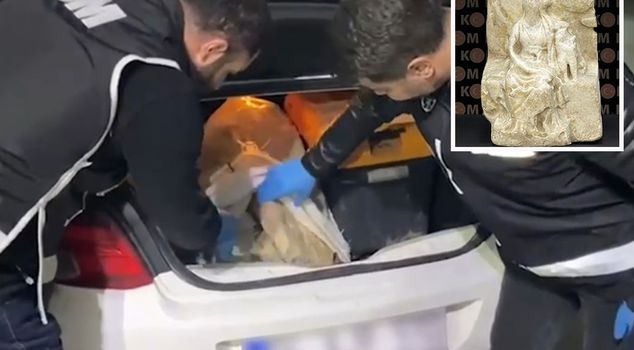 A 2,000-year-old statue that was intended to be smuggled abroad was seized in Edirne.