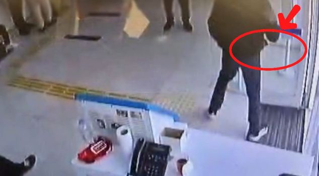 Attempted robbery in a bank branch.