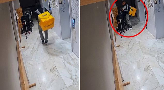 Курьер сделал свои дела в коляске.