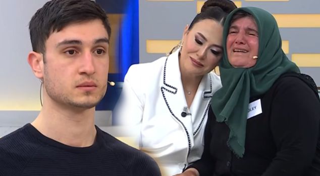 Crying mother, stone-faced child! Striking footage during the live broadcast.