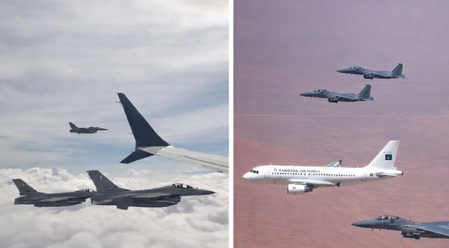 Пакистанском небе встреча делегации США с F-16.